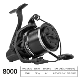 Drag 20KG Big Spinning Fishing Reel 8000-14000 Series Aluminum Alloy Spool Fishing Reel 4.8:1 Baitcasting Reels Reel Fishing