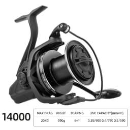 Drag 20KG Big Spinning Fishing Reel 8000-14000 Series Aluminum Alloy Spool Fishing Reel 4.8:1 Baitcasting Reels Reel Fishing