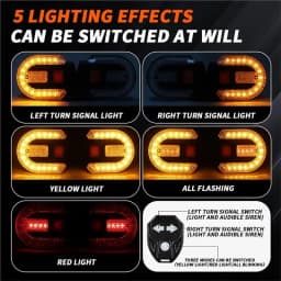 A51Q-Alarm Integrated 4Pcs Turn Signals For Bicycles With Remote Control/Waterproof Strobe Bike Tail Light Rear Light