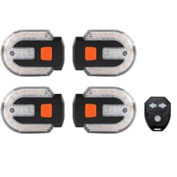 A51Q-Alarm Integrated 4Pcs Turn Signals For Bicycles With Remote Control/Waterproof Strobe Bike Tail Light Rear Light