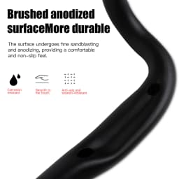 SAGMIT Bicycle Handlebar Reduce Resistance Bent Bar Strengthen Bike Parts With 31.8*420mm Aluminum Alloy Road Bike Handlebar