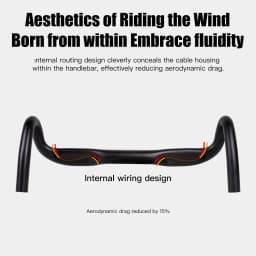 SAGMIT Bicycle Handlebar Reduce Resistance Bent Bar Strengthen Bike Parts With 31.8*420mm Aluminum Alloy Road Bike Handlebar