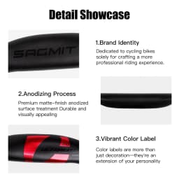 SAGMIT Bicycle Handlebar Reduce Resistance Bent Bar Strengthen Bike Parts With 31.8*420mm Aluminum Alloy Road Bike Handlebar