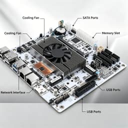 I5-8265UES 8 Bay NAS Motherboard 8 SATA Ports Dual M.2 Slot Support DDR4 RAM Home Storage Server Mainboard