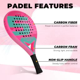 INSUM Padel Racket Carbon Fiber Surface with EVA Memory Flex Foam Core Padel Tennis Racket Lightweight Paddle Racquet