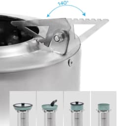 Wood Camping Stove Portable Table Top Fire Pit 6.3" Stainless Steel Smokeless Outdoor Hot Tent Stove Fueled by Pellets or Wood