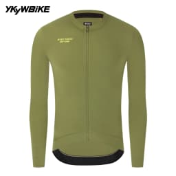 YKYWBIKE 2026 Men Cycling Jersey 15-25°C Long Sleeve Pro Team Bicycle Shirt Breathable Road Bike Clothing MTB Road Bike Jersey