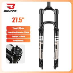 BOLANY Bike Air Fork 27.5/29inch 120mm Travel Oil Air Suspension Lightweight Magnesium Alloy Quick Release Bicycle Air Fork