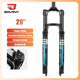 BOLANY Bike Air Fork 27.5/29inch 120mm Travel Oil Air Suspension Lightweight Magnesium Alloy Quick Release Bicycle Air Fork