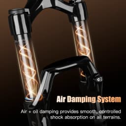 BOLANY Bike Air Fork 27.5/29inch 120mm Travel Oil Air Suspension Lightweight Magnesium Alloy Quick Release Bicycle Air Fork