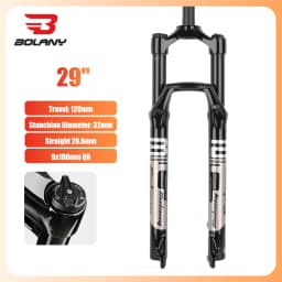 BOLANY Bike Air Fork 27.5/29inch 120mm Travel Oil Air Suspension Lightweight Magnesium Alloy Quick Release Bicycle Air Fork