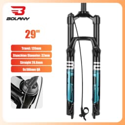 BOLANY Bike Air Fork 27.5/29inch 120mm Travel Oil Air Suspension Lightweight Magnesium Alloy Quick Release Bicycle Air Fork