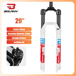BOLANY Bike Air Fork 27.5/29inch 120mm Travel Oil Air Suspension Lightweight Magnesium Alloy Quick Release Bicycle Air Fork