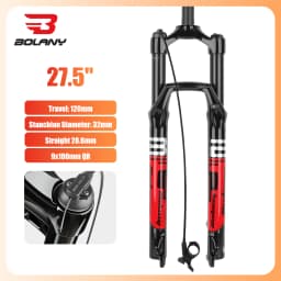 BOLANY Bike Air Fork 27.5/29inch 120mm Travel Oil Air Suspension Lightweight Magnesium Alloy Quick Release Bicycle Air Fork