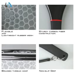 Maximumcatch New FL95/96/97 60-95CM Non Foldable Fishing Landing Net Carbon Fiber Composite Construction Durable Fishing Net
