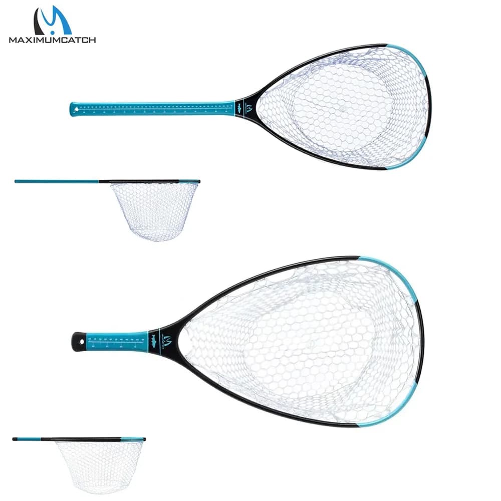 Maximumcatch New FL95/96/97 60-95CM Non Foldable Fishing Landing Net Carbon Fiber Composite Construction Durable Fishing Net