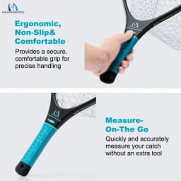 Maximumcatch New FL95/96/97 60-95CM Non Foldable Fishing Landing Net Carbon Fiber Composite Construction Durable Fishing Net