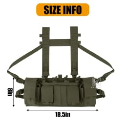 KRYDEX Tactical Chest Rig UW Gen IV Low Vis Lightweight Chest Rig Vest With Magazine Radio Tool GP Pouch H Harness Strap