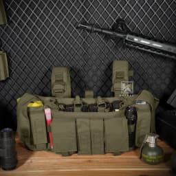 KRYDEX Tactical Chest Rig UW Gen IV Low Vis Lightweight Chest Rig Vest With Magazine Radio Tool GP Pouch H Harness Strap