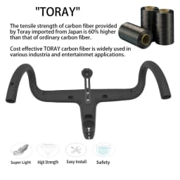 Gold UD Matte Carbon Fiber MTB Bicycle Handlebar Horizontal Handle 380/400/420mm Integrated Internal Wiring Handlebar