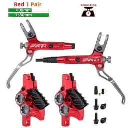 IIIPRO 4 Piston Bike Hydraulic Brake 800/1550MM Left Front Right Rear Bicycle Disc Brake MTB Road Cycling Disc Brake Bike Parts