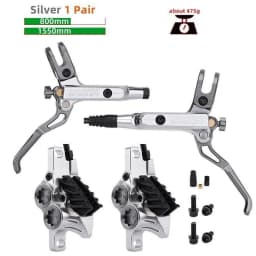 IIIPRO 4 Piston Bike Hydraulic Brake 800/1550MM Left Front Right Rear Bicycle Disc Brake MTB Road Cycling Disc Brake Bike Parts