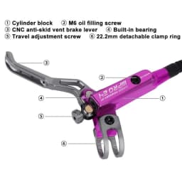 IIIPRO 4 Piston Bike Hydraulic Brake 800/1550MM Left Front Right Rear Bicycle Disc Brake MTB Road Cycling Disc Brake Bike Parts