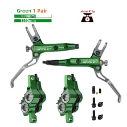 IIIPRO 4 Piston Bike Hydraulic Brake 800/1550MM Left Front Right Rear Bicycle Disc Brake MTB Road Cycling Disc Brake Bike Parts