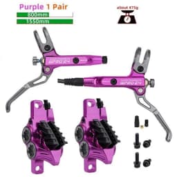 IIIPRO 4 Piston Bike Hydraulic Brake 800/1550MM Left Front Right Rear Bicycle Disc Brake MTB Road Cycling Disc Brake Bike Parts