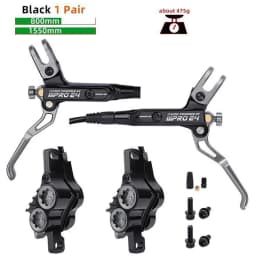IIIPRO 4 Piston Bike Hydraulic Brake 800/1550MM Left Front Right Rear Bicycle Disc Brake MTB Road Cycling Disc Brake Bike Parts