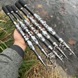 Ghotda Mini Sea Fishing Rod Spinning Feeder Carbon Fiber Telescopic 3.0M 2.7M 2.4M 2.1M 1.8M Portable Pole Metal Reel Seat