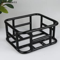 【Wq0】【】Rear Bike Basket Bicycle Cargo Rack Bag Large Capacity E-Bike Basket Bike Baskets Rear Removable Metal Rack For Most Bike
