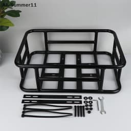 【Wq0】【】Rear Bike Basket Bicycle Cargo Rack Bag Large Capacity E-Bike Basket Bike Baskets Rear Removable Metal Rack For Most Bike