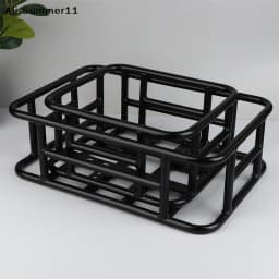 【Wq0】【】Rear Bike Basket Bicycle Cargo Rack Bag Large Capacity E-Bike Basket Bike Baskets Rear Removable Metal Rack For Most Bike