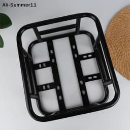 【Wq0】【】Rear Bike Basket Bicycle Cargo Rack Bag Large Capacity E-Bike Basket Bike Baskets Rear Removable Metal Rack For Most Bike