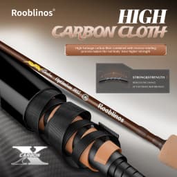 ROOBLINOS Fly Fishing Rod 4/5wt,9ft(2.7m)Ultra Lite,Carbon Rod,Freshwater Fly Rods,JIT,2026 New Fishing Rod