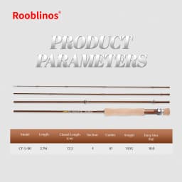 ROOBLINOS Fly Fishing Rod 4/5wt,9ft(2.7m)Ultra Lite,Carbon Rod,Freshwater Fly Rods,JIT,2026 New Fishing Rod