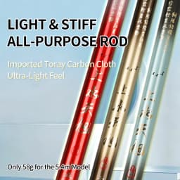 FISHINGFANS 4H 5H 6H Telescopic Fishing Rod Ultralight Super Hard Carbon Fiber Portable For Freshwater Carp Stream Pole
