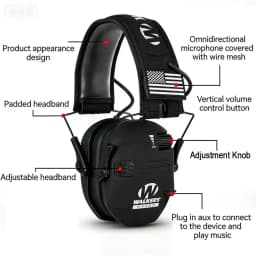 Tactical Electronic Shooting Hearing Protection Headset Earmuff Anti-noise Headphone Sound Amplification Foldable