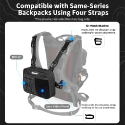 Rhinowalk Motorcycle Chest Bag Vest Crossbody Bags Cycling Multifunctional Tactical Excluding Backpack