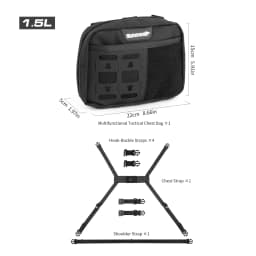 Rhinowalk Motorcycle Chest Bag Vest Crossbody Bags Cycling Multifunctional Tactical Excluding Backpack