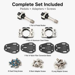 Dual-Sided Clipless Pedal Set Titanium Steel Axle MTB Road Bike Pedals 3 Bearing System Lightweight Cycling Pedal Kit