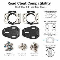 Dual-Sided Clipless Pedal Set Titanium Steel Axle MTB Road Bike Pedals 3 Bearing System Lightweight Cycling Pedal Kit