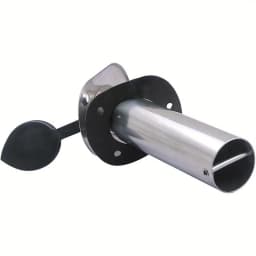 2PCS Boat Stainless Steel Fishing Rod Holder Flush Mount 15/30/90 Degree with PVC Cap Inner Tube and Gasket