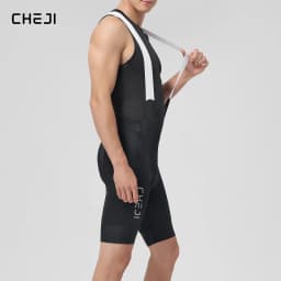 Cheji Men's Cycling Bib Shorts with Anti-slip Webbing Comfortable Cycling Underwear Breathable Cycling Underwear