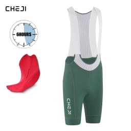 Cheji Men's Cycling Bib Shorts with Anti-slip Webbing Comfortable Cycling Underwear Breathable Cycling Underwear