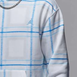Nike genuine JORDAN Men's Plaid Warm Outdoor Sport Sweatshirt FV7459-100