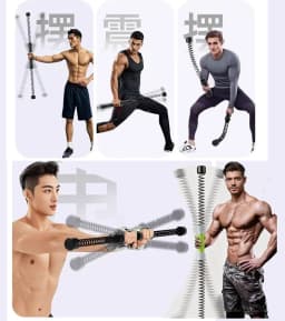 Connectable Power Twister Bar Ropeless Battle Rope Arm Strength Trainer Home Workout Fitness Equipment