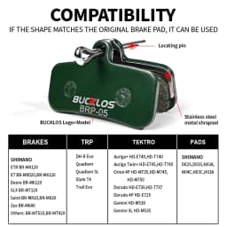 25 Pairs BUCKLOS BRP-05 Bike Disc Brake Pads Ceramic Resin Bicycle Hydraulic Brake Pads for SHIMANO D02S N03A Bicycle Brake Pads