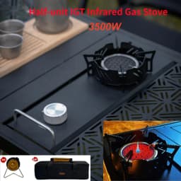 SmiloDon Table & IGT Embedded Infrared Gas Stove – 3200-3500 W Turbo Burner, Modular Camp Kitchen Core, 20 Kg Load, Wind-proof